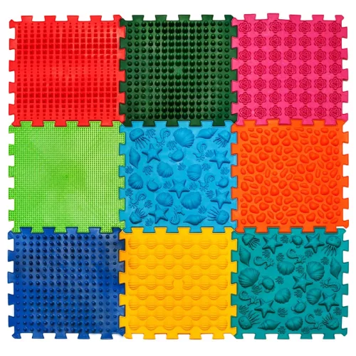 Ortek - 9 elemes Ortopédiai masszázs szőnyeg - Tengerfenék