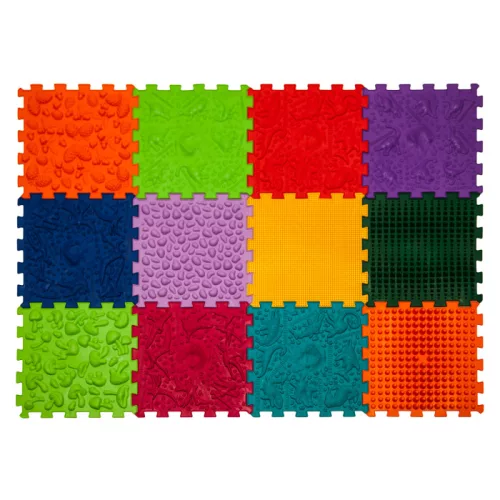Ortek - 12 elemes Ortopédiai masszázs szőnyeg - Dinoszauruszok