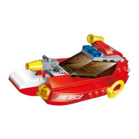 Qman - 8in1 A tűzoltó lovag - Tűzoltó gyorshajó - építőjáték