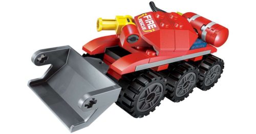 Qman - 8in1 A tűzoltó lovag - Földkotró tank - építőjáték