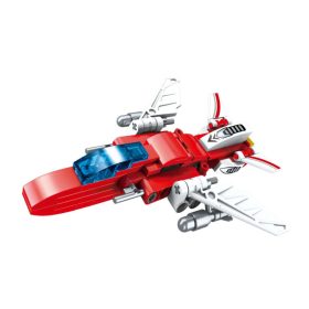 Qman - 6in1 Árész a szuperrobot - Erdőtűz bombázó repülőgép  - lego-kompatibilis építőjáték