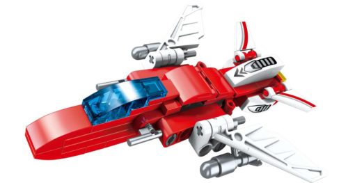 Qman - 6in1 Árész a szuperrobot - Erdőtűz bombázó repülőgép  - lego-kompatibilis építőjáték