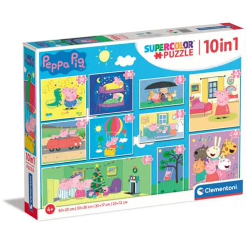 Clementoni Peppa malac 10 in1-ben puzzle szett