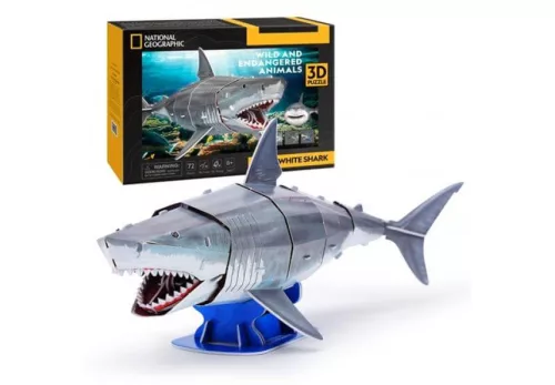 Cubic Fun - CUBIC FUN - 3D Puzzle - Nagy fehér cápa - 78db-os