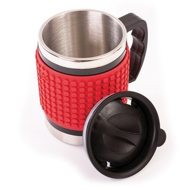 Pixie - díszíthető pixeles bögre - piros