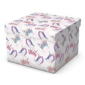   Cardex -  Díszdoboz - Ajándékdoboz - Unikornis mintával 20x20x14