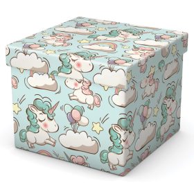   Cardex -  Díszdoboz - Ajándékdoboz - Unikornis mintával 12x12x10