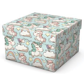   Cardex -  Díszdoboz - Ajándékdoboz - Unikornis mintával 16x16x12
