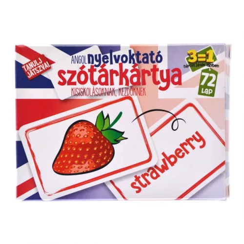 Angol szótanuló kártya