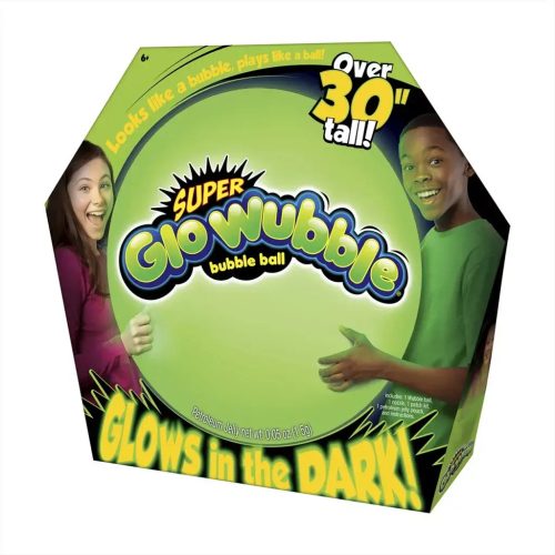 Wubble Glo világító bubble ball - zöld - 75cm