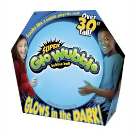 Wubble Glo világító bubble ball - kék - 75cm