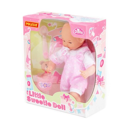 Little Sweetie – Puha testű baba cumival és etetőkészlettel (28 cm)