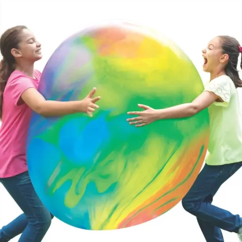 Wubble Groovy Tie Dye bubble ball - kék - 75cm
