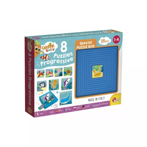 Carotina Baby Progressive Puzzle 8 - Tengeri állatok