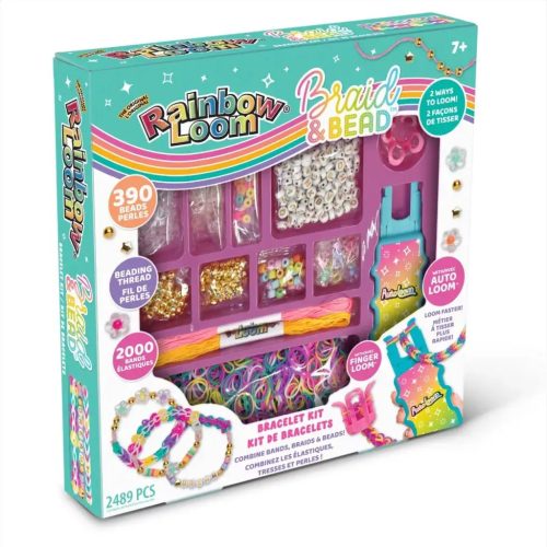 Rainbow Loom Auto Loom Loomi-Pals gumikarkötő készítő szett gyöngyökkel