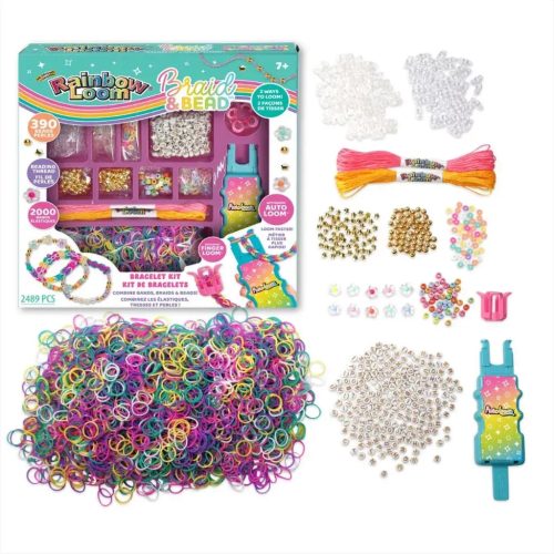 Rainbow Loom Auto Loom Loomi-Pals gumikarkötő készítő szett gyöngyökkel