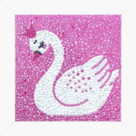 Hattyú királynő - gyémánt mozaik festés - 18x18 cm képkerettel   Hattyú királynő - gyémánt mozaik festés - 18x18 cm képkerettel