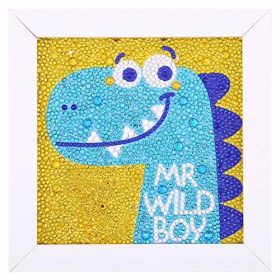 Dinoszaurusz -  gyémánt mozaik festés - 18x18 cm képkerettel   Dinoszaurusz -  gyémánt mozaik festés - 18x18 cm képkerettel