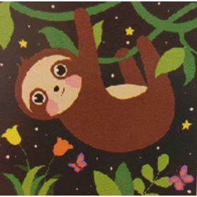 Lajhár - gyémánt mozaik festés - 18x18 cm képkerettel Lajhár - gyémánt mozaik festés - 18x18 cm képkerettel