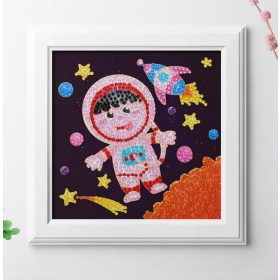 Asztronauta - gyémánt mozaik festés - 18x18 cm képkerettel   Asztronauta - gyémánt mozaik festés - 18x18 cm képkerettel
