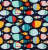 Hosszú ujjú baba rugdalózó Halacskás mintával