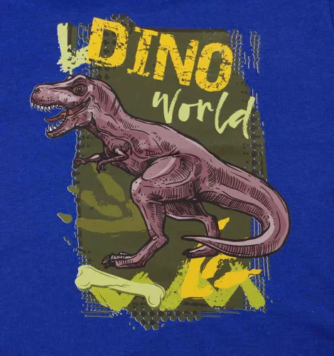 Rövid ujjú fiú póló dinoszauruszos mintával