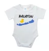 Rövid ujjú baba body Balaton mintával