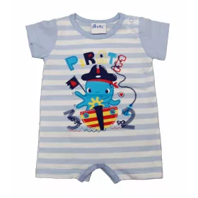 Rövid ujjú napozó pamut anyagból Polip mintával