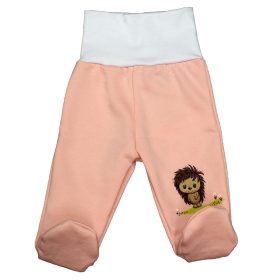 Belül bolyhos pamut kislány baba nadrág sünis mintával