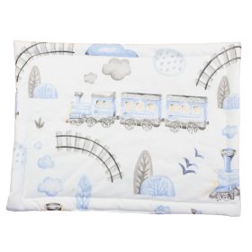 Mintás kispárna , Vonatos mintával 38 x28 cm