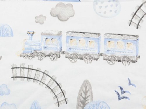 Mintás kispárna , Vonatos mintával 38 x28 cm