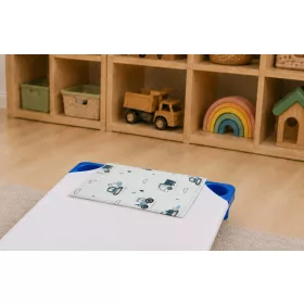 Kispárna mintás vászon 30x40 Munkagép kék -