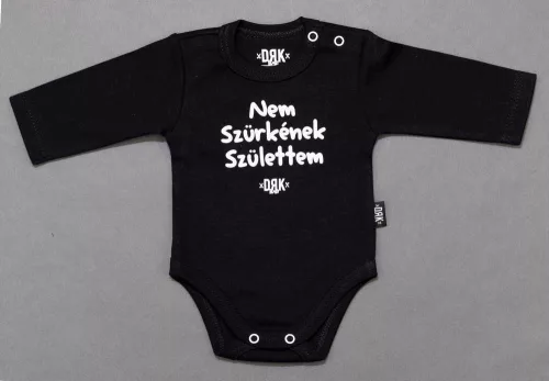 Dorko DRK "Nem Szürkének Születtem" mintával nyomott hosszú ujjú baba body