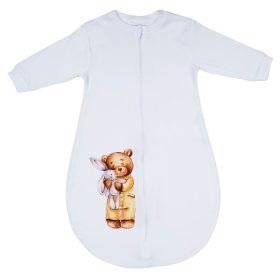 Hosszú ujjú vékony pamut hálózsák Maci mintával 1 TOG