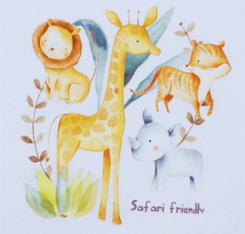 Textil tetra pelenka szafaris mintával 70x70cm