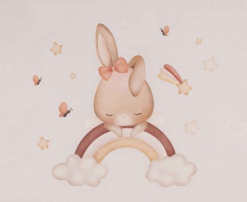 Ujjatlan tipegő hálózsák Nyuszis mintával 3 TOG