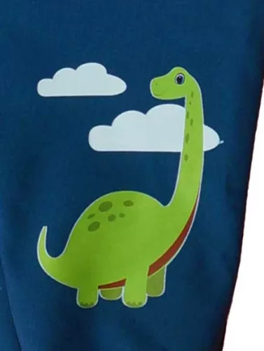 Vízlepergetős softshell kisfiú nadrág Dínó mintáva