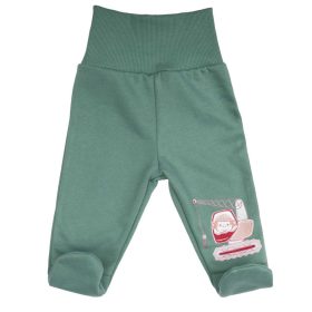 Belül bolyhos kisfiú baba nadrág kismajom mintával