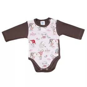 Hosszú ujjú baba body karácsonyi manó mintával