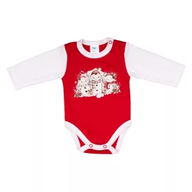 Hosszú ujjú baba body karácsonyi mintával