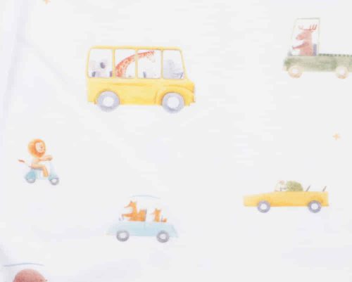 Baba nadrág lábfejjel Autós mintával