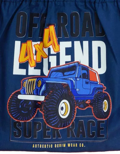 Vállfás oviszsák Off Road mintával
