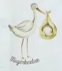 Hosszú ujjú rugdalózó, gólyás mintával