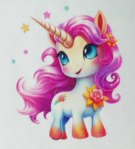 Ujjatlan tipegő hálózsák, Unikornis mintával – 3 TOG