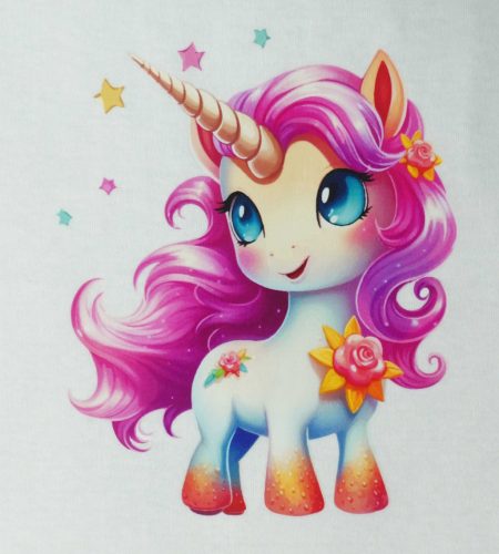 Ujjatlan tipegő hálózsák, Unikornis mintával – 3 TOG