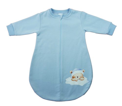 Belül bolyhos hosszú ujjú hálózsák – 2,5 TOG - Macis mintával