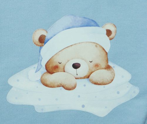 Belül bolyhos hosszú ujjú hálózsák – 2,5 TOG - Macis mintával