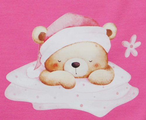 Belül bolyhos hosszú ujjú hálózsák – 2,5 TOG - Macis mintával