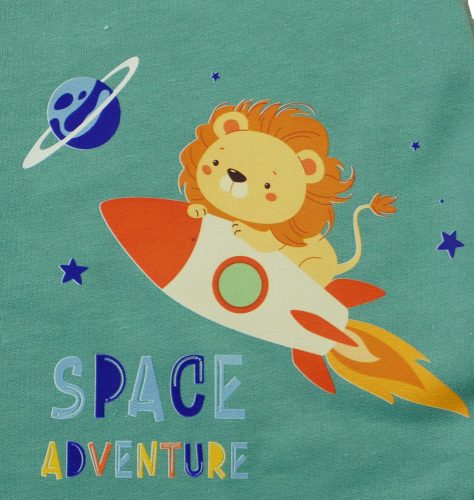 Belül bolyhos hosszú ujjú hálózsák – 2,5 TOG - Űrhajós mintával