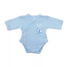   Elöl patentos hosszú ujjú baba body – Kis cipő mintával